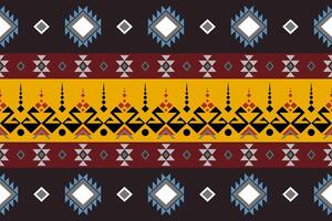 Geometric seamless ethnic pattern. Geometric ethnic pattern can be used in fabric design for clothes, wrapping, textile, embroidery, carpet, tribal pattern vector