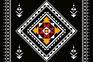 Geometric seamless ethnic pattern. Geometric ethnic pattern can be used in fabric design for clothes, wrapping, textile, embroidery, carpet, tribal pattern vector