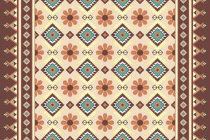 Geometric seamless ethnic pattern. Geometric ethnic pattern can be used in fabric design for clothes, wrapping, textile, embroidery, carpet, tribal pattern vector