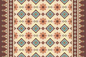 Geometric seamless ethnic pattern. Geometric ethnic pattern can be used in fabric design for clothes, wrapping, textile, embroidery, carpet, tribal pattern vector