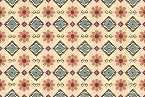 Geometric seamless ethnic pattern. Geometric ethnic pattern can be used in fabric design for clothes, wrapping, textile, embroidery, carpet, tribal pattern vector