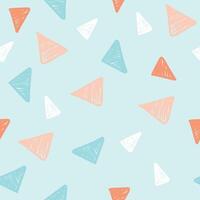 Cute triangular pattern with fun colors. can be used for background vector