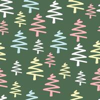 Pine tree pattern with fun colors. can be used for background. fits the Christmas theme vector