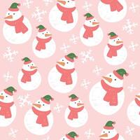 cute snowman pattern. can be used for background. fits the Christmas theme vector