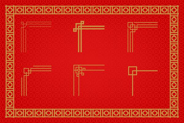 Chinese Oriental Border Ornament East asian decorative art