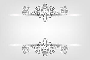 Text separator Baroque decoratice divider book typography ornament design elements vintage dividing shapes Border illustration vector
