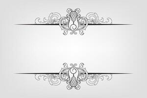 Text separator Baroque decoratice divider book typography ornament design elements vintage dividing shapes Border illustration vector