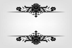 Text separator Baroque decoratice divider book typography ornament design elements vintage dividing shapes Border illustration vector