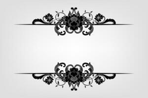 Text separator Baroque decoratice divider book typography ornament design elements vintage dividing shapes Border illustration vector