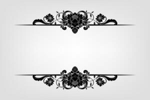 Text separator Baroque decoratice divider book typography ornament design elements vintage dividing shapes Border illustration vector