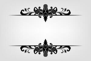 Text separator Baroque decoratice divider book typography ornament design elements vintage dividing shapes Border illustration vector