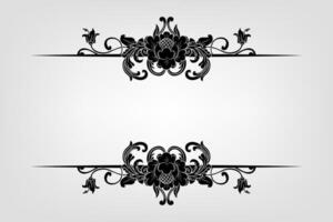 Text separator Baroque decoratice divider book typography ornament design elements vintage dividing shapes Border illustration vector