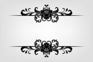Text separator Baroque decoratice divider book typography ornament design elements vintage dividing shapes Border illustration vector