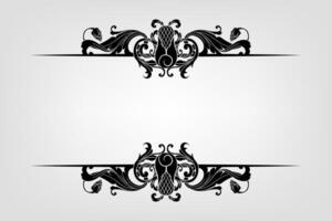 Text separator Baroque decoratice divider book typography ornament design elements vintage dividing shapes Border illustration vector