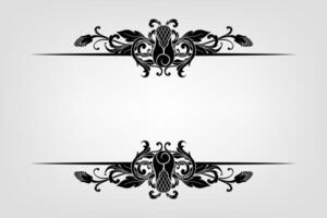 Text separator Baroque decoratice divider book typography ornament design elements vintage dividing shapes Border illustration vector