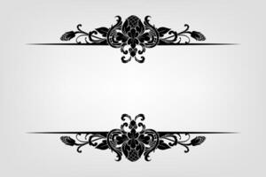 Text separator Baroque decoratice divider book typography ornament design elements vintage dividing shapes Border illustration vector