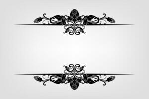 Text separator Baroque decoratice divider book typography ornament design elements vintage dividing shapes Border illustration vector
