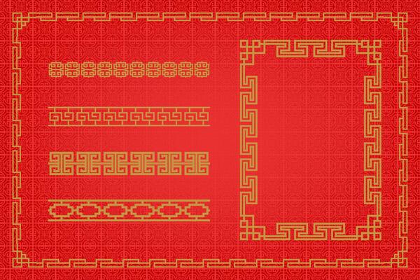 Chinese Oriental Border Ornament