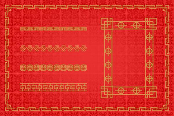 Chinese Oriental Border Ornament