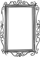 Doodle frame or badge in Doodle or cartoon style vector