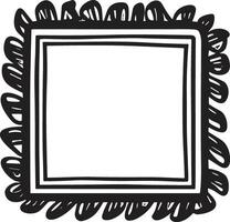 Doodle frame or badge in Doodle or cartoon style vector