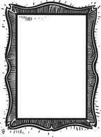 Doodle frame or badge in Doodle or cartoon style vector