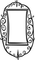 Doodle frame or badge in Doodle or cartoon style vector