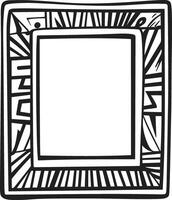 Doodle frame or badge in Doodle or cartoon style vector