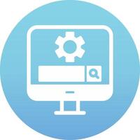 Computer Search Engine Vecto Icon vector