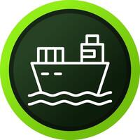 Cargo Ship Creative Icon Design vector