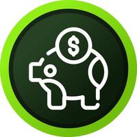 Piggy Bank Creative Icon Design vector