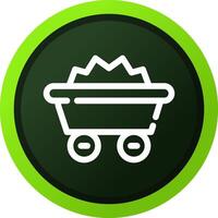 Mine Cart Creative Icon Design vector