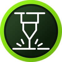 Water Cutting Machine Creative Icon Design vector