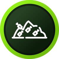 Landfill Creative Icon Design vector