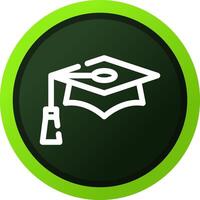 Graduation Cap Creative Icon Design vector