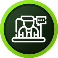 Online Interview Creative Icon Design vector