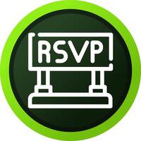 diseño de icono creativo rsvp vector