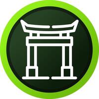 Torii Gate Creative Icon Design vector