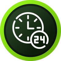 24 Hours Support Creative Icon Design vector