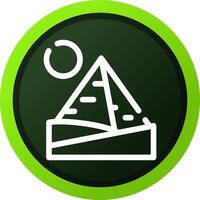 Pyramid Landscape Creative Icon Design vector