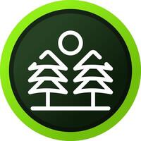 Pine Trees Landscape Creative Icon Design vector