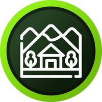 Cabin Landscape Creative Icon Design vector