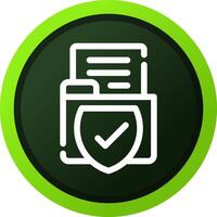 Secured Backup Creative Icon Design vector