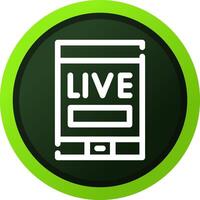 Live Stream Creative Icon Design vector