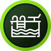 Swimming Pool Creative Icon Design vector