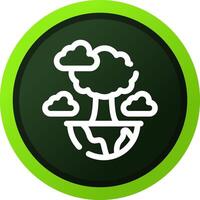 Green Planet Creative Icon Design vector