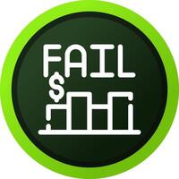 Business Fail Creative Icon Design vector