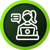 Blogger Creative Icon Design vector