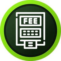 ATM Fees Creative Icon Design vector