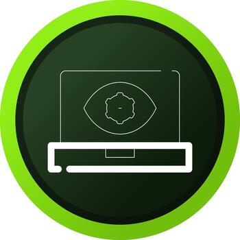 computadora visión creativo icono diseño vector